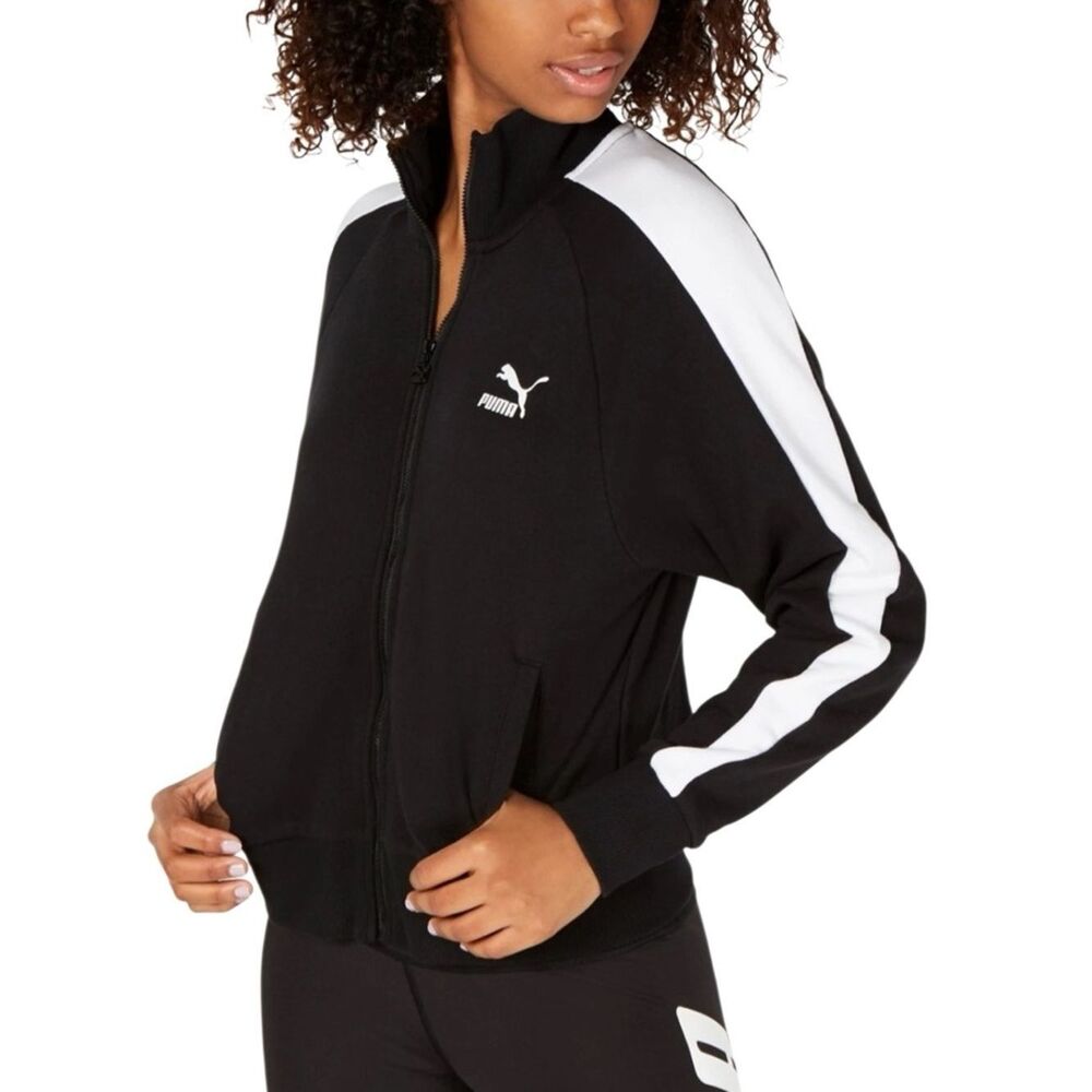 Puma Black Two-Tone Track Jacket Size Medium